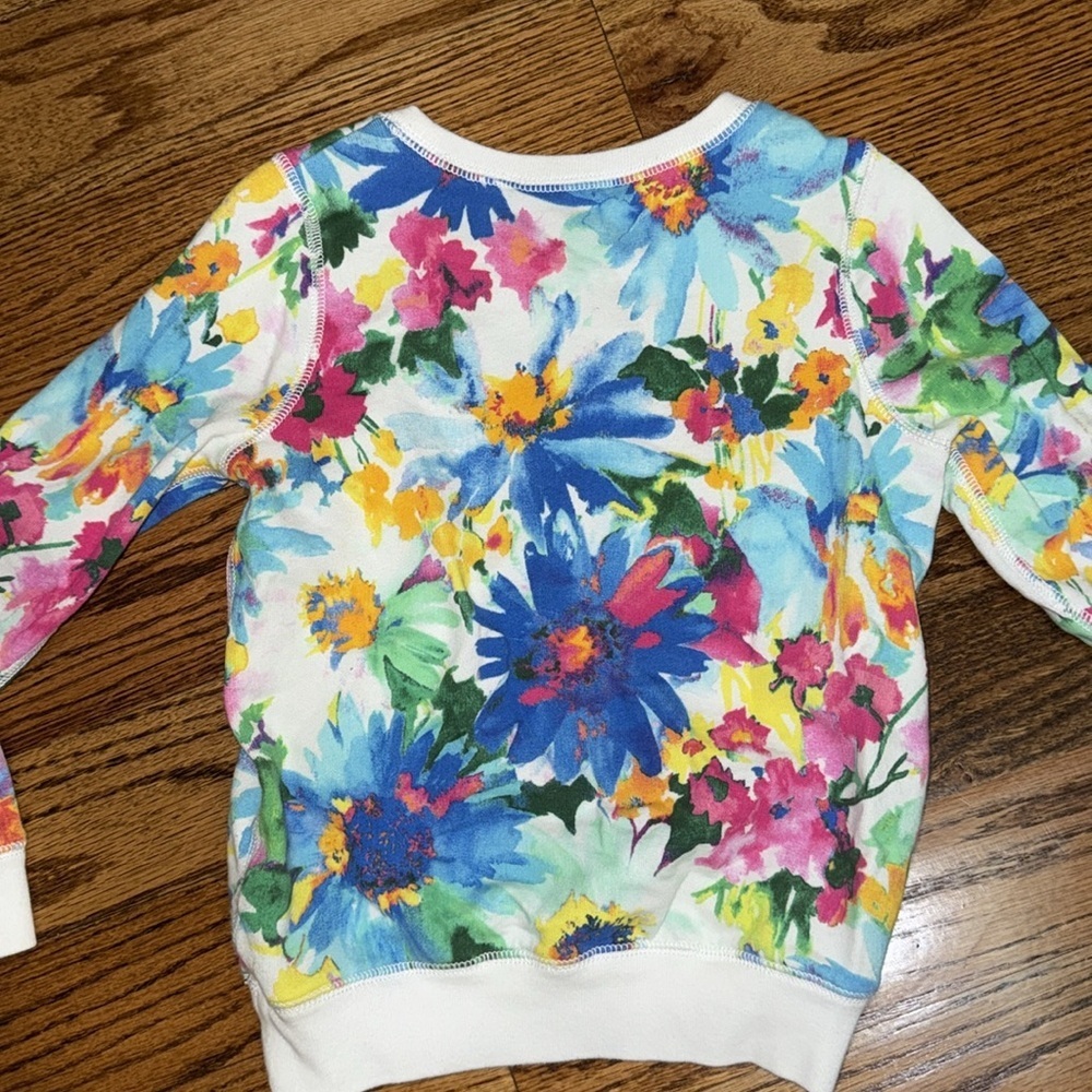 Polo Ralph Lauren crewneck girls floral sweatshirt size 6X NWOT - Picture 7 of 8